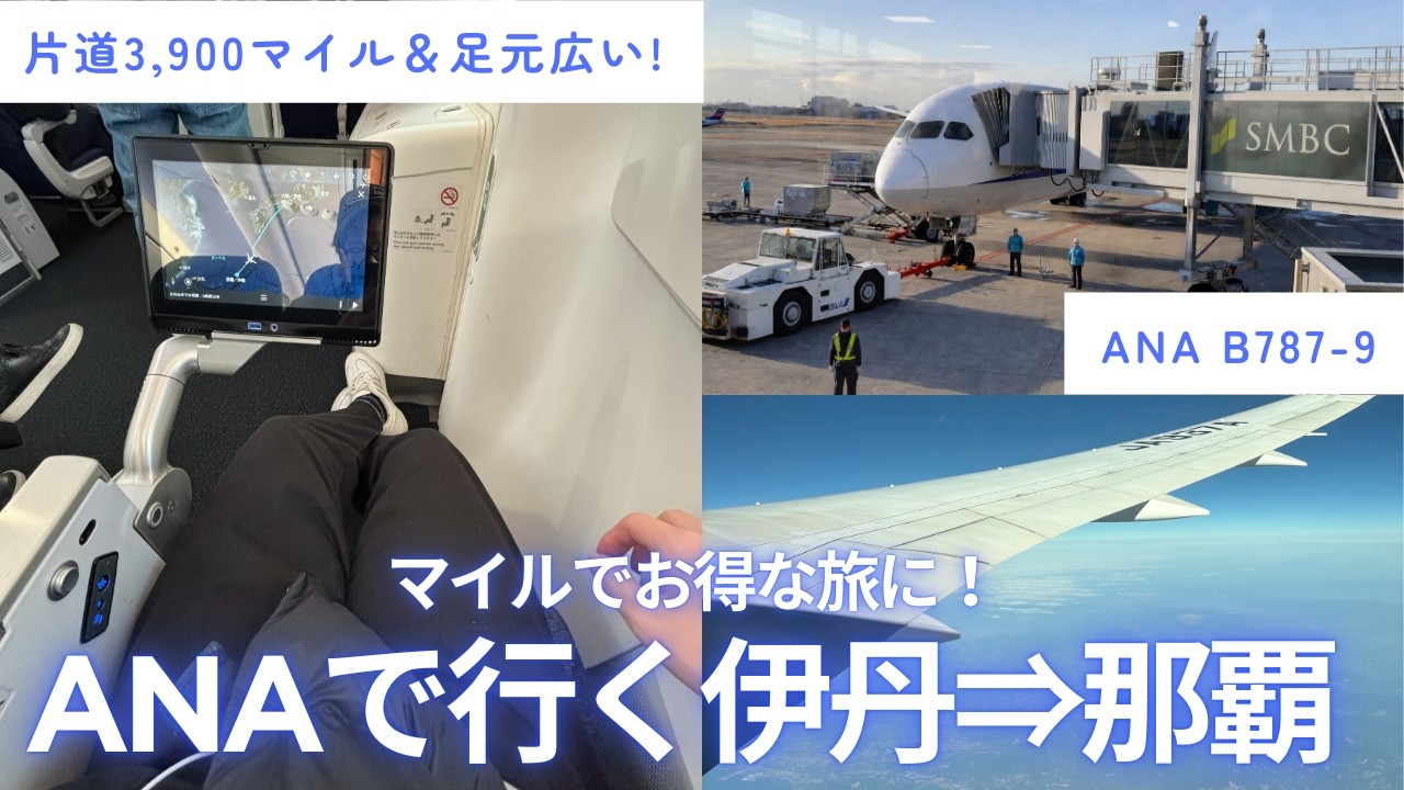 【破格】伊丹→那覇を3,900マイルで搭乗！非常口座席の実力は？！