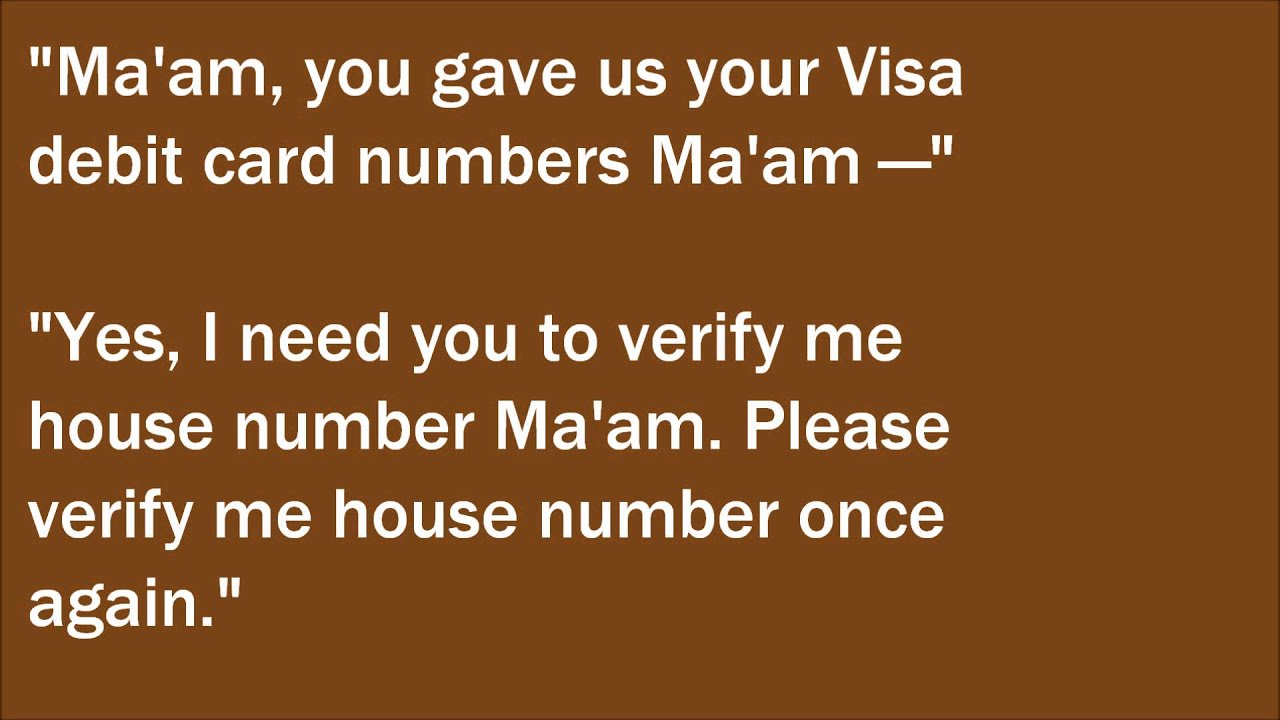Telesecurity Telephone Security Scam Indian Call Centre Center Prank Wind-up Little Old Lady