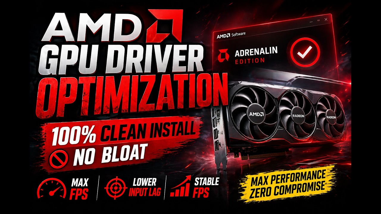 AMD GPU Optimization Guide 🚀 Clean Install, Lower Input Lag, Crash Fix, No Bloat BS!