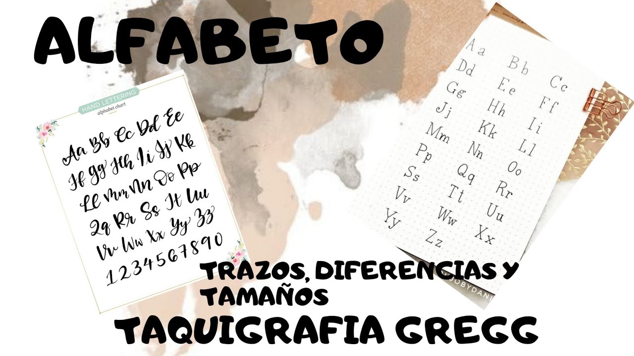 El abecedario en Taquigrafía Gregg  ¿Qué letra es? ¿Existe la H en Taquigrafía Gregg?