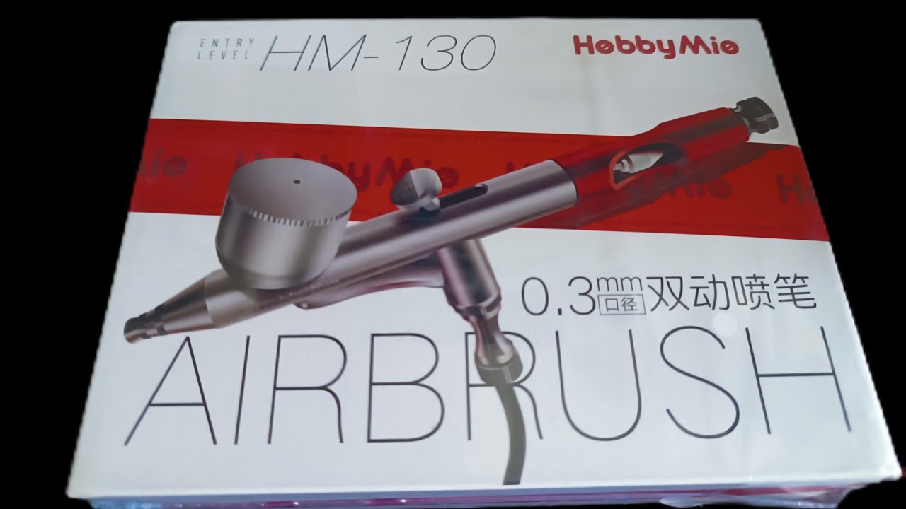   HOBBY Mio. test  Airbrush 喵匠 HM-130 0.3mm口徑雙動噴筆測測  