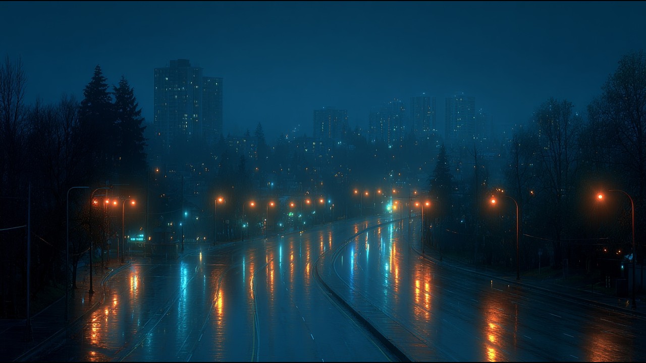 A Long Walk Home Through the Rainy City
