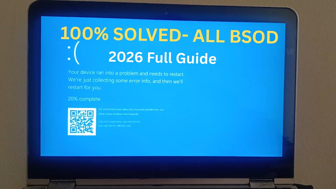 (2026 Full Guide✅) Your PC Ran Into a Problem And Needs To Restart In Windows 10/11/8