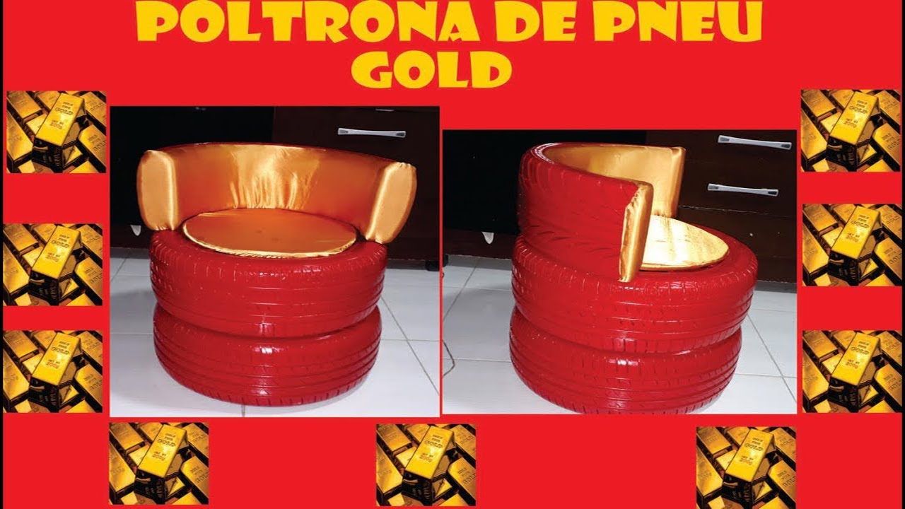 Tutorial como fazer poltrona de pneu Gold