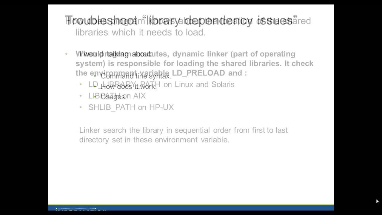 Troubleshooting using the ldd command