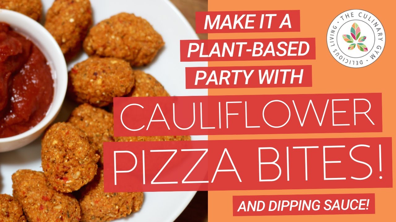 Cauliflower Pizza Bites with Dipping Sauce | Delicious Living with Katie Mae #69