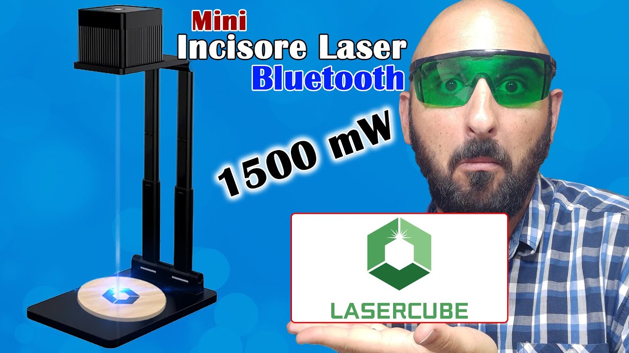 Mini incisore Laser da 1500 mW Bluetooth Lasercube LC100 con RAFFREDDORE!!