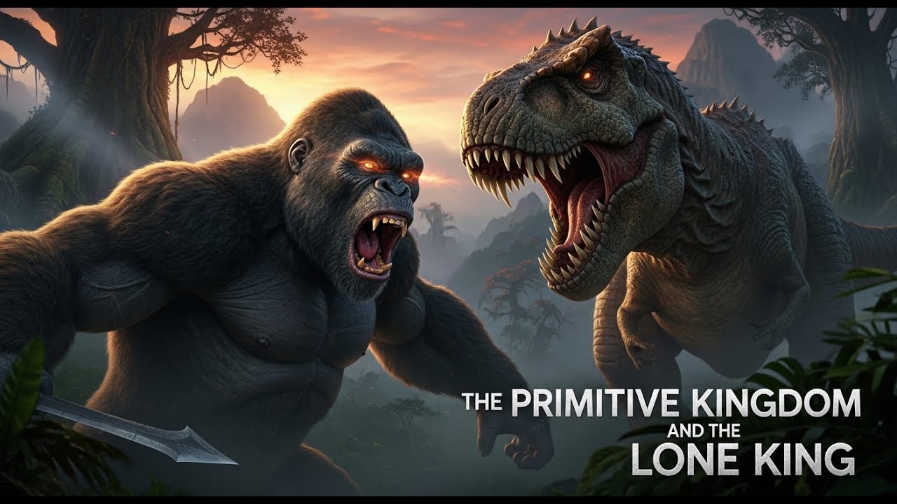 The Primal Saga Begins King Kong battles prehistoric monsters in the daily battles of the giant age