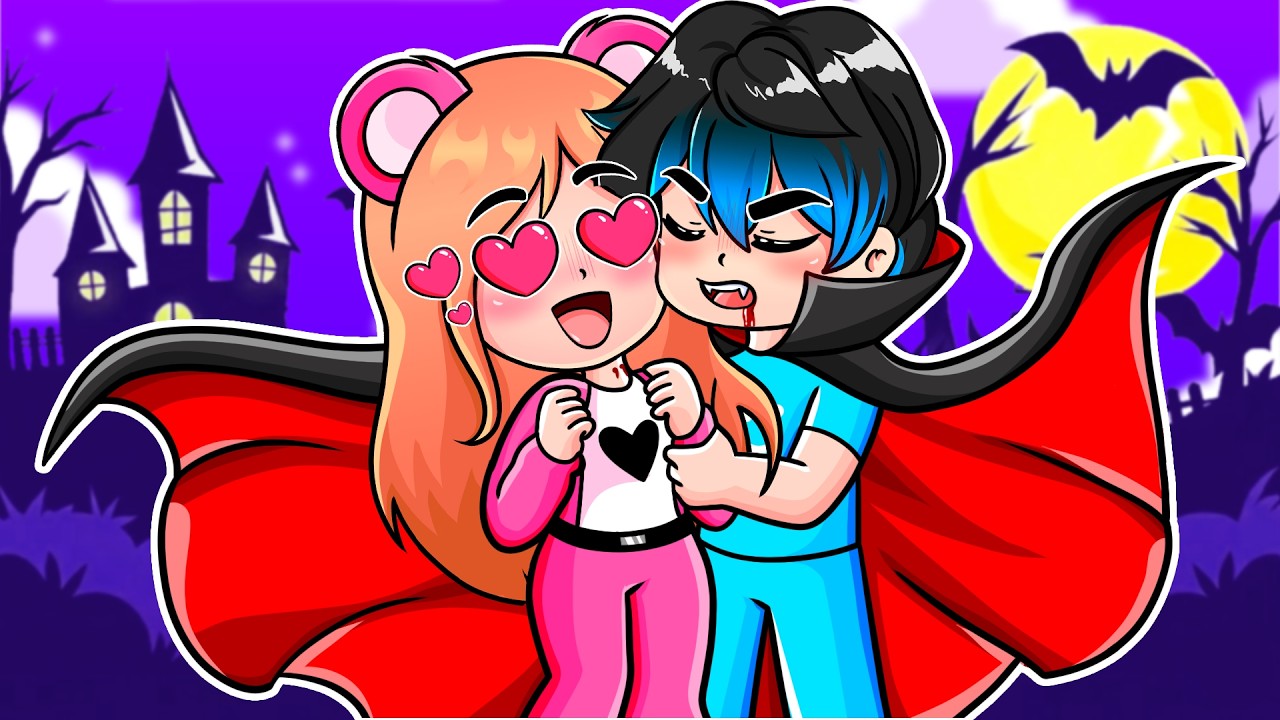 Mi VECINO es un VAMPIRO y me BESA en Roblox 🧛‍♂️