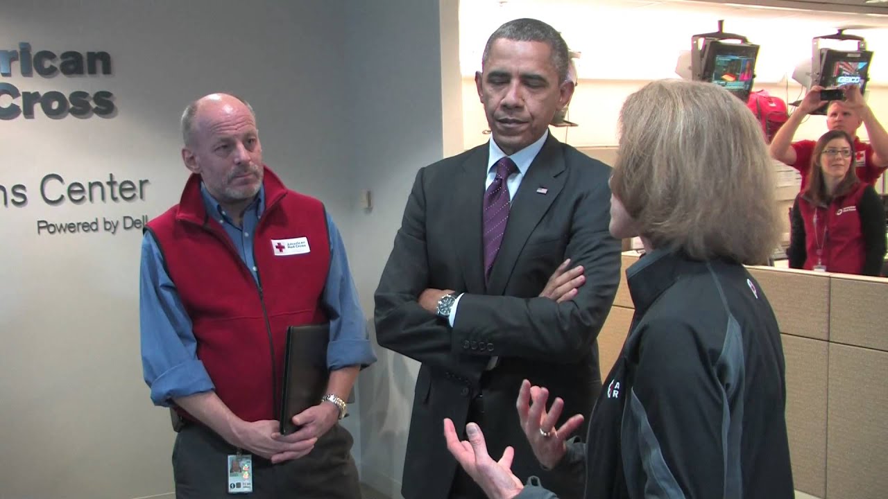 President Obama Visits Red Cross HQ After Sandy