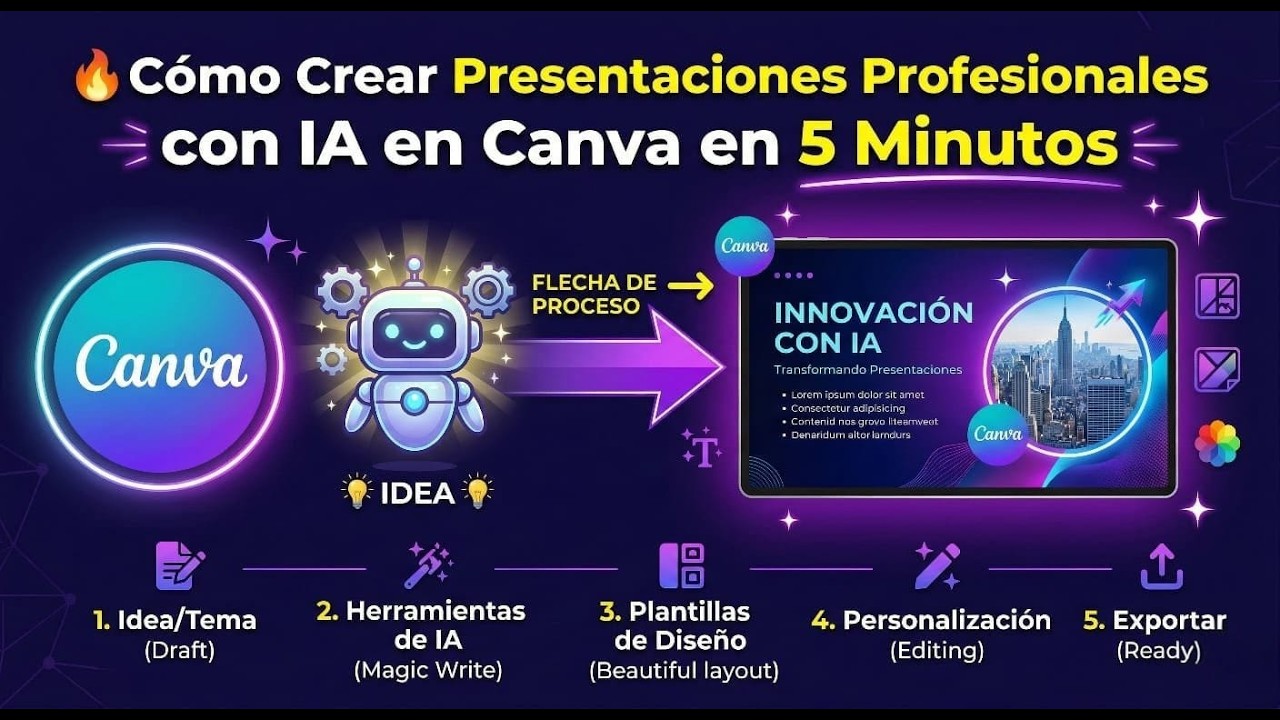 Cómo Crear Presentaciones Profesionales con IA en Canva en 5 Minutos
