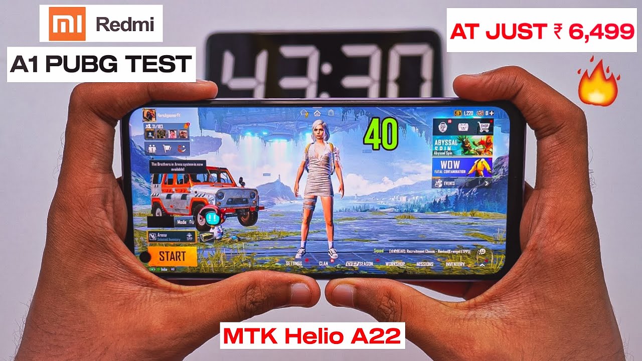 Redmi A1 Pubg Test & BGMI Test 🤯| Redmi A1 Pubg Gaming Review & Graphics Test | MediaTek Helio A22