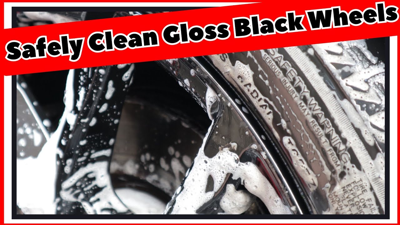 SAFE METHOD FOR CLEANING GLOSS BLACK ALLOY WHEELS | SCRATCH FREE #cardetailing #carwash #carcare