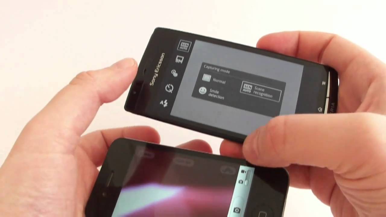 Sony Ericsson XPERIA arc vs iPhone 4  Android 2.3 Gingerbread vs iOS 4.3
