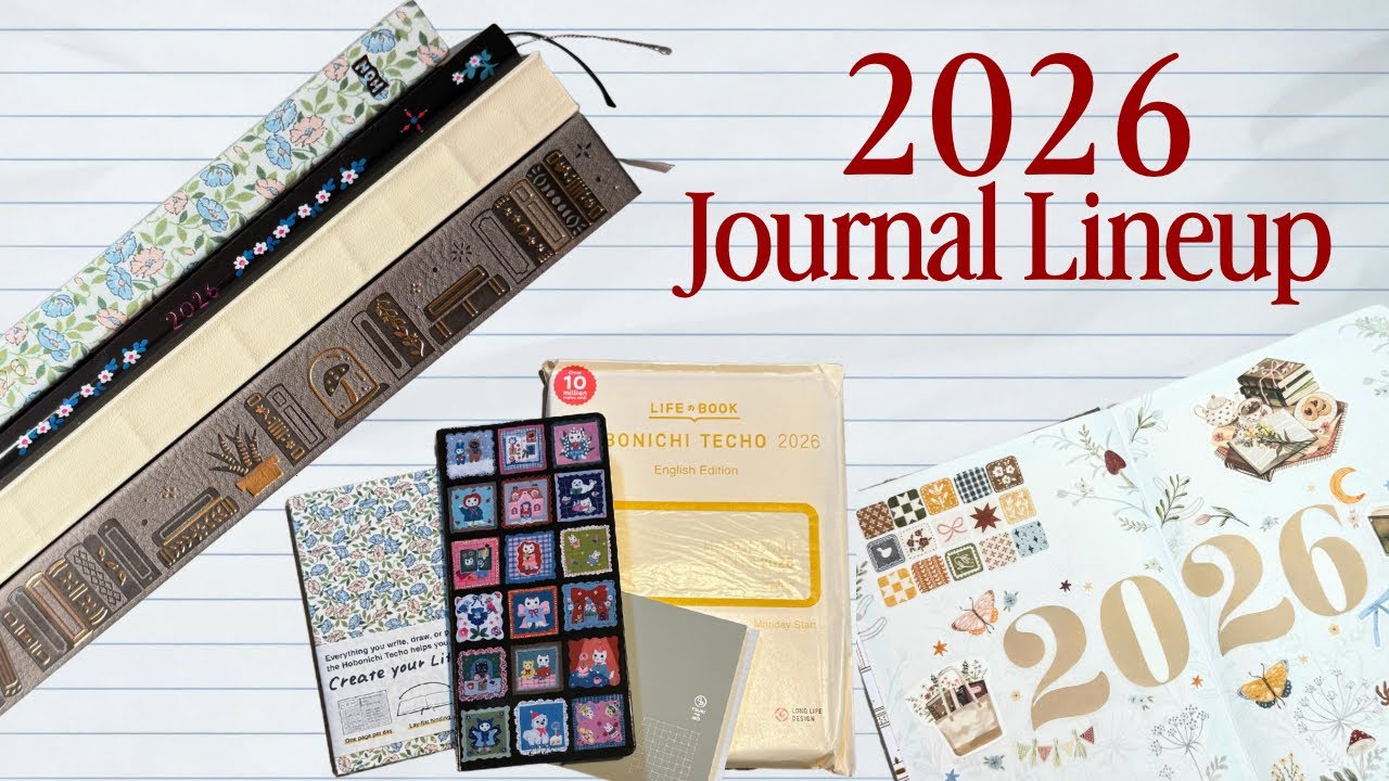 2026 JOURNAL LINEUP 📚✍🏼✨|Hobonichi, Book Journaling, & A Year-Long Challenge|