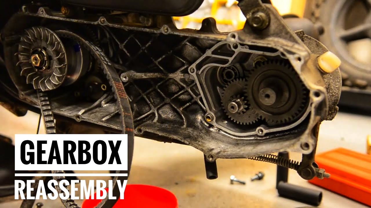 Gearbox reassembly on Yamaha MBK Spy 50 Minarelli engine
