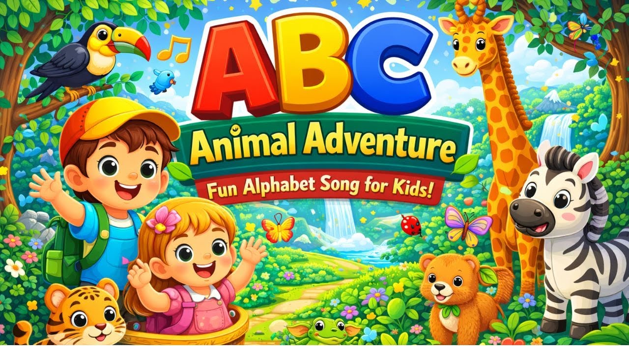 ABC Animal Adventure 🐶🦒 | A से Z तक जानवर | Kids Learning Rhyme