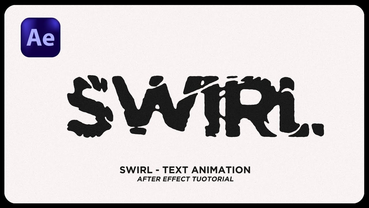 Learn Swirly Text Animation in After Effects | Typography Design 2025
