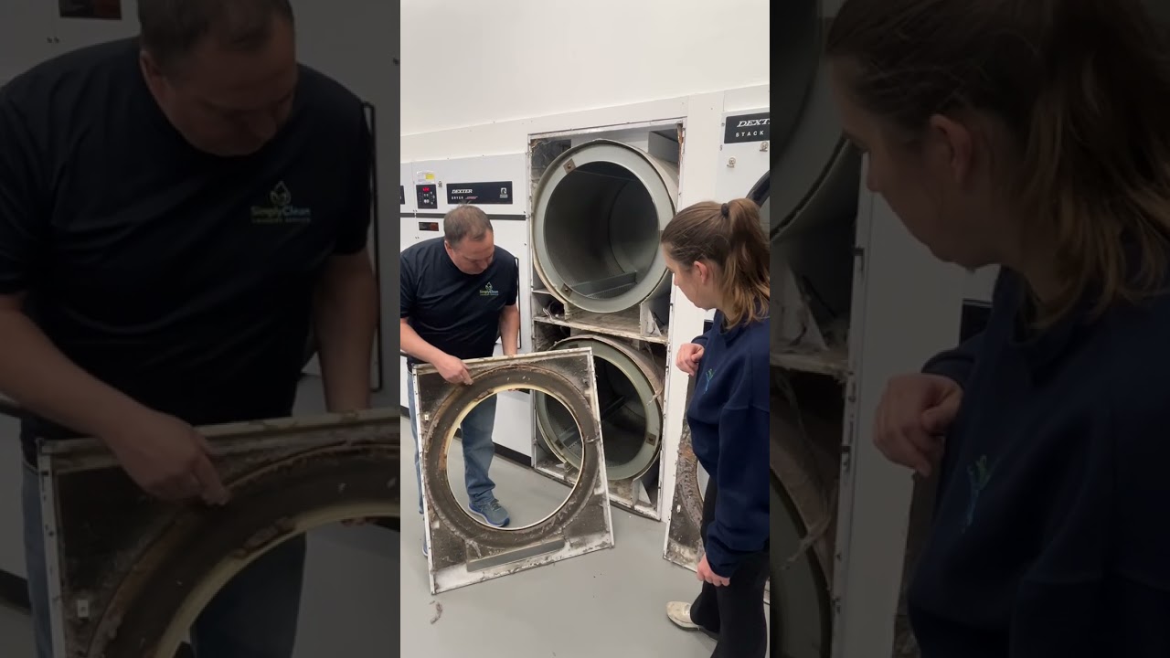 Deep Cleaning Dexter Stacked Dryers – 8 Years Old and Never Cleaned