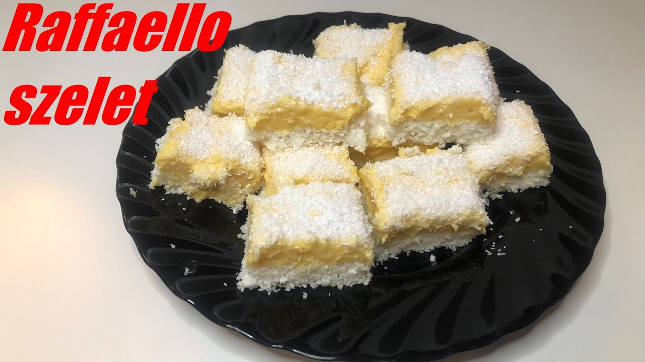 Raffaello szelet készítése recepttel