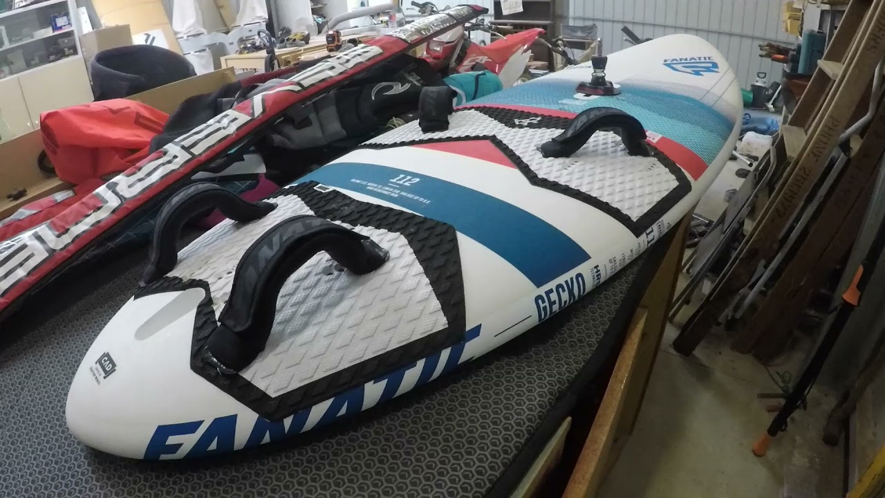 Windsurfing foot straps to the back helps you plane across and up-wind