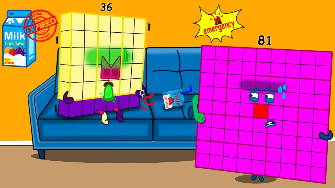 Call the ambulance! Numberblocks 36 has poison vomit | Numberblocks fanmade coloring story