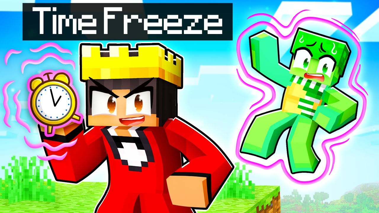 Using TIME FREEZE To Prank My Friends In Minecraft!