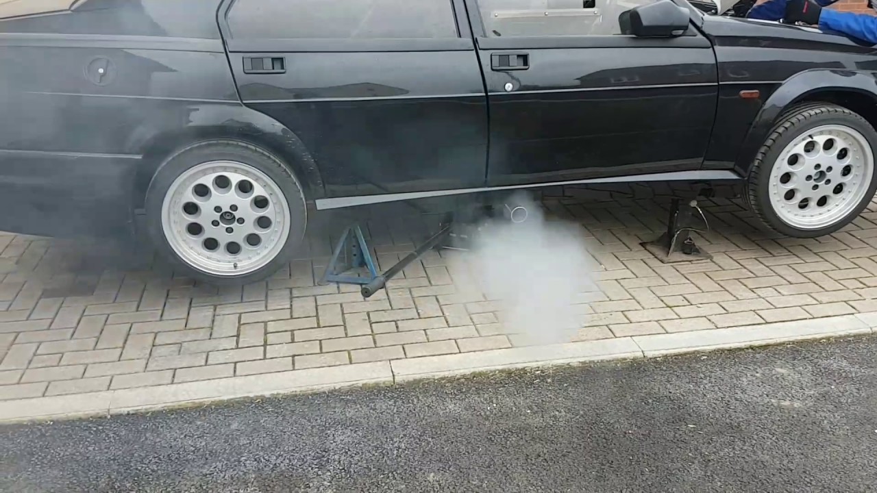 Alfa 75 3.0V6 24v custom exhaust.