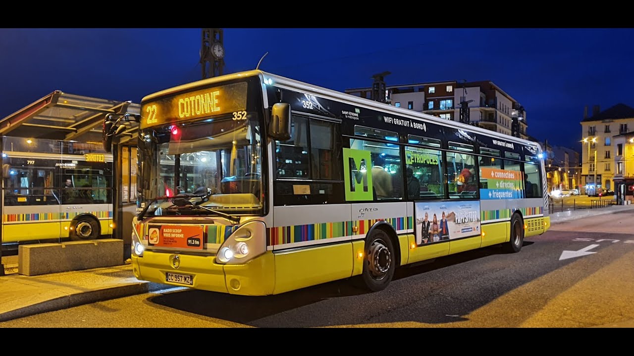 (TIMELAPSE) Roadtrip Ligne 22  Saint-Etienne La Cotonne Saint-Etienne Bellevue