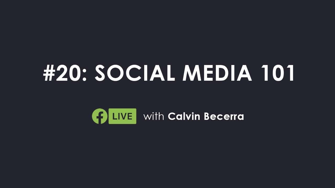 The 90 Day Run: Social Media 101 | Calvin Becerra
