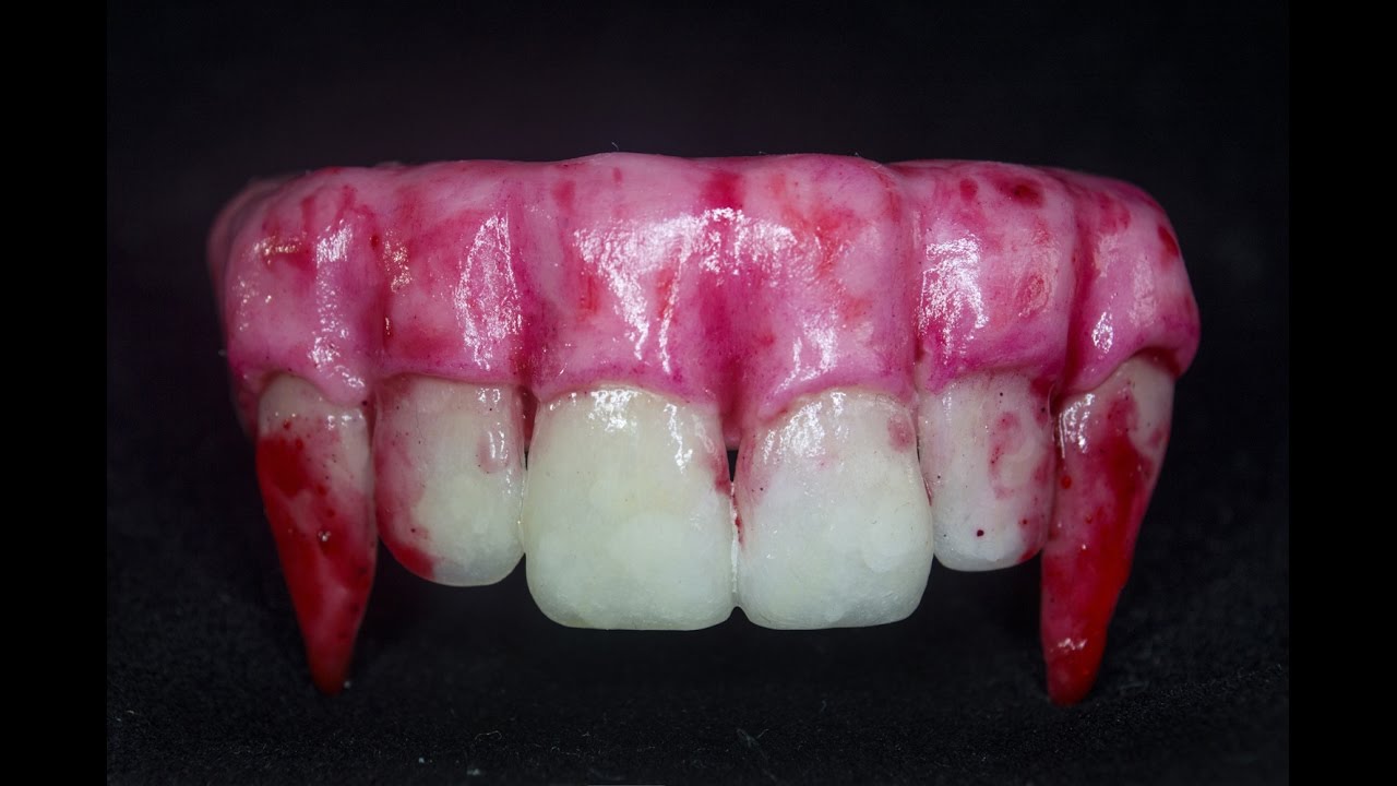 Halloween special: Realistic Vampire Teeth Bracelet from polymer clay