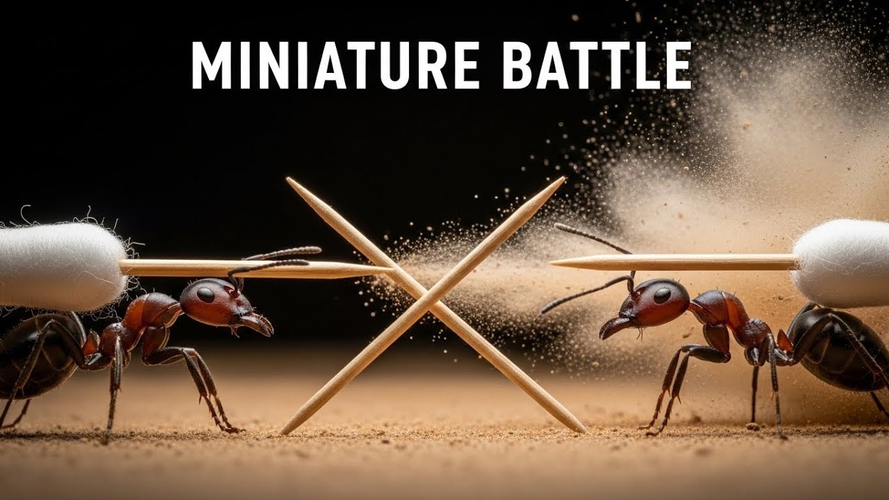 Epic Miniature Ant War 🐜 | Tiny Soldiers Battle with Strategy & Weapons in HD #miniature