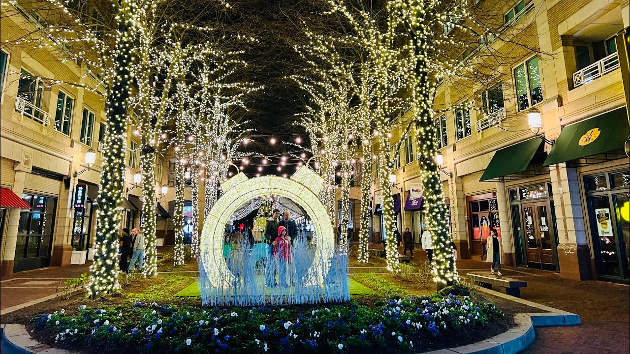 Drive to Reston Town Center Virginia, Roadside Decorations