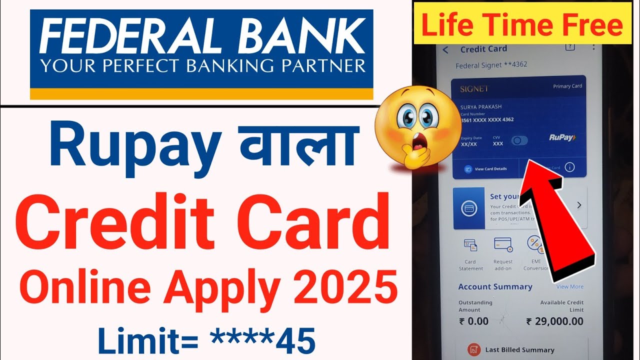 Federal Bank rupay signet credit card online apply 2025 | Rupay Signet Credit Card online Apply