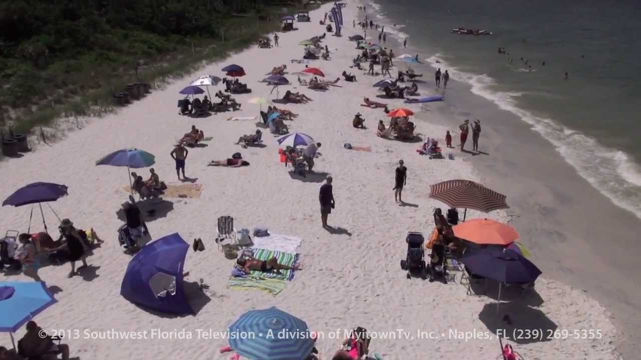 Aerial Video Footage of Vanderbilt Beach Park, Naples FL