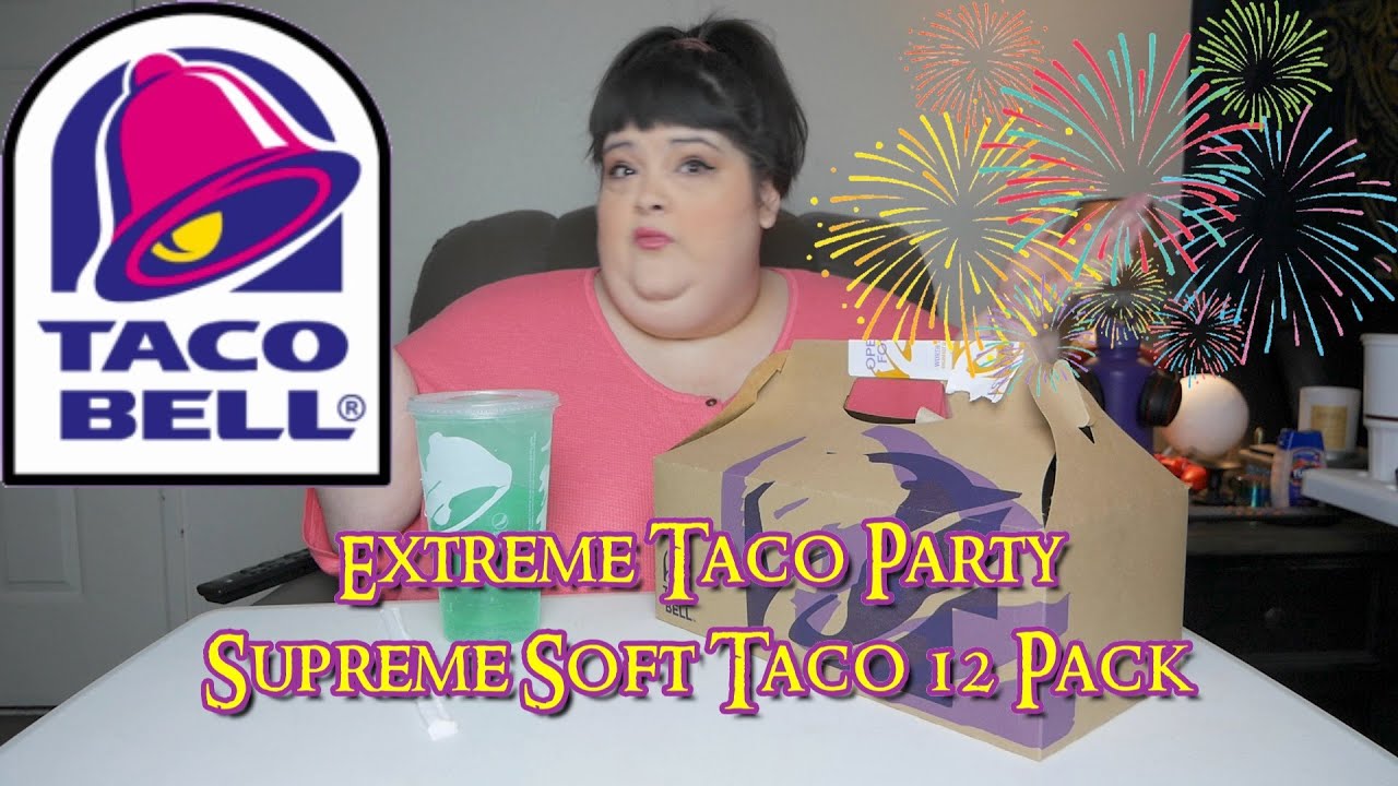 Taco Bell Supreme Soft Taco 12 Pack Party Mukbang