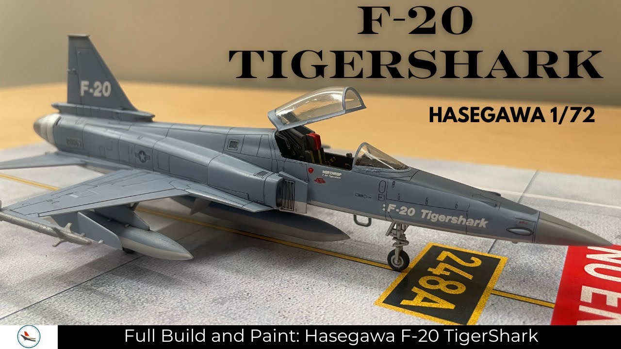 F-20 TigerShark / Hasegawa / 1/72 scale / Assembly Process / How to Build and Paint / Step by Step