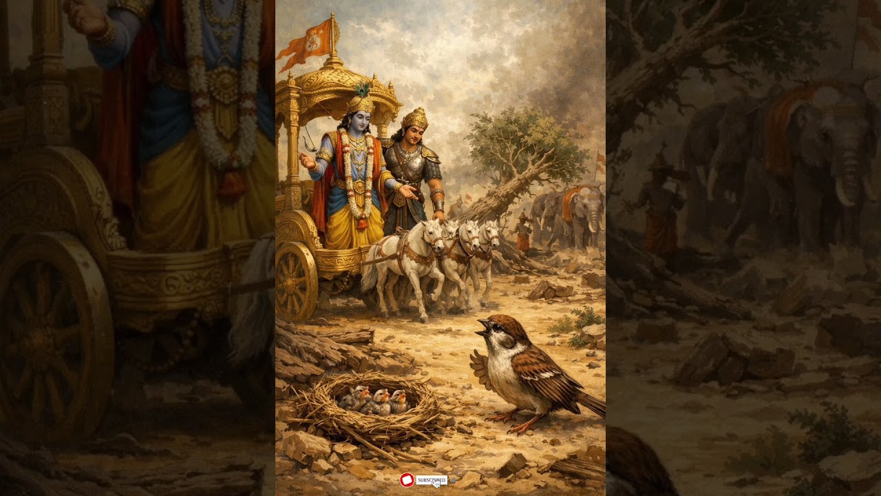 🙏🌹महाभारत युद्ध में भगवान कृष्ण ने बचाया चिड़िया का परिवार🌹Bhagvan Krishna Bachaya Chidiya Parivar🌹🙏