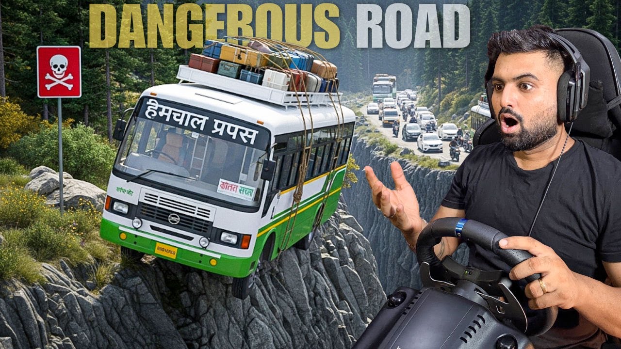 INDIA'S MOST DANGEROUS ROAD | HRTC Bus Chamba to Delhi Close Call | ETS 2