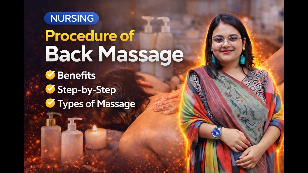 Procedure of Back Massage Step by Step | Nursing Skill Demonstration | By Moumita Pal