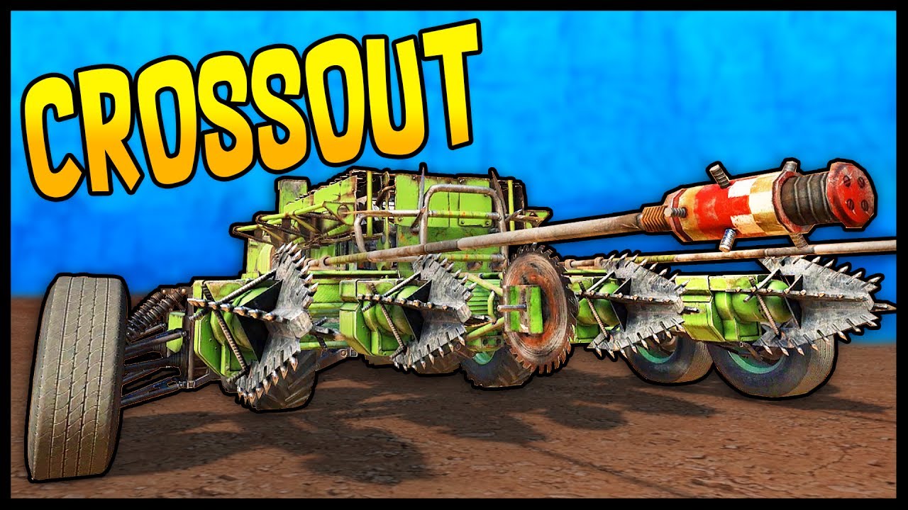 Crossout - KISS OF DESTRUCTION! 4 Augers + 1 Buzzsaw + 2 Explosive Sticks Melee Build Gameplay