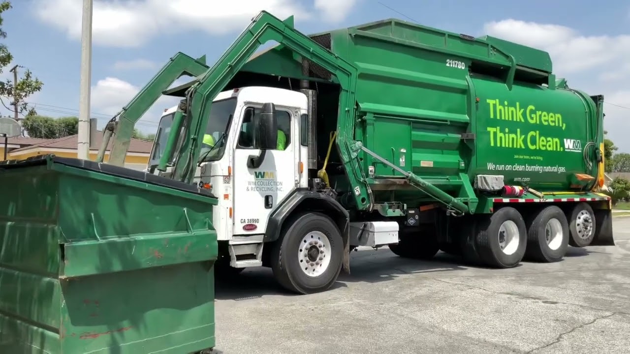 Waste Management in Baldwin Park Emptying the Full Dumpsters