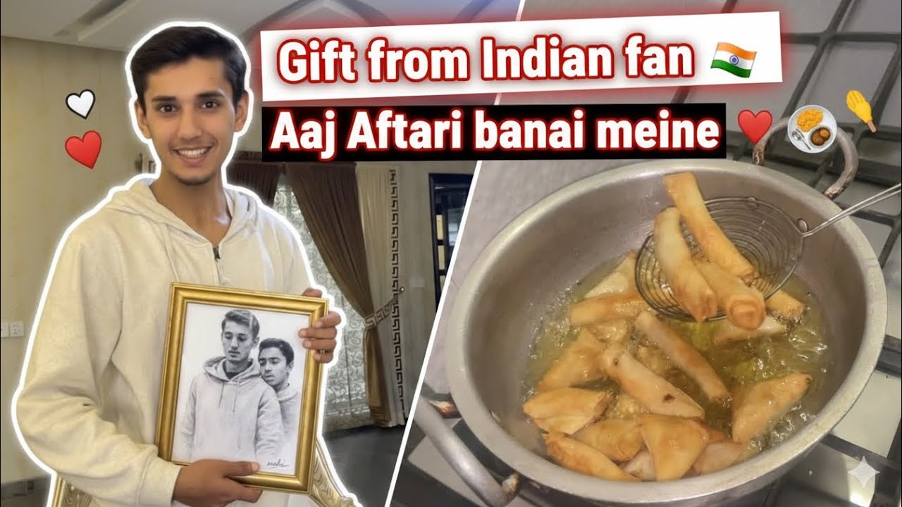 Aaj aftari meine banai 😀 Indian fan gifted me this 🎁 #subscribe #india #gift 