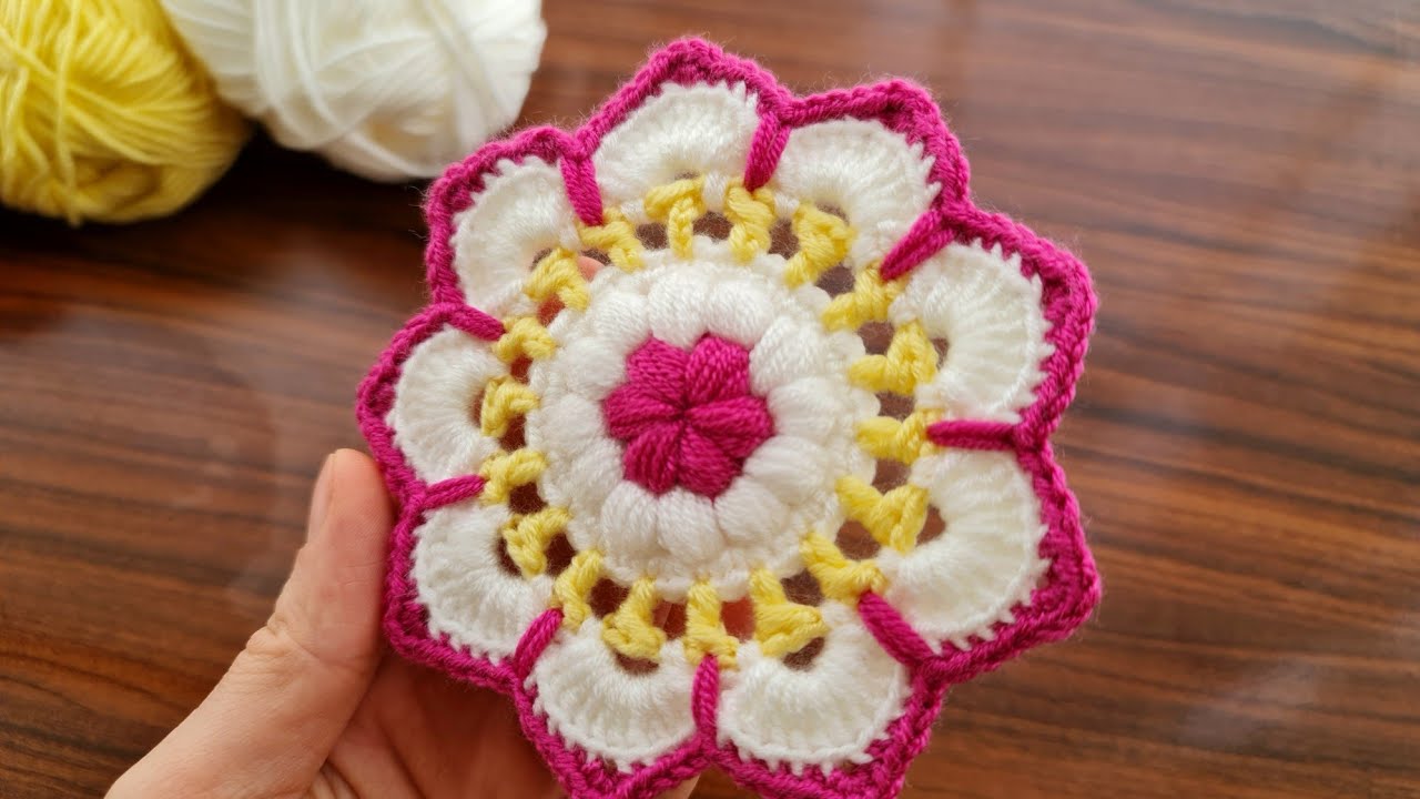 Super Easy Crochet Knitting Motif ✔ Çok Kolay Muhteşem Tığ İşi Motif Yapılışı ❤