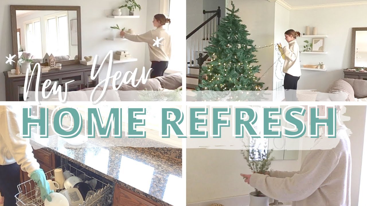 NEW YEAR HOME REFRESH 2022 | Christmas Un- Decorating, Cleaning, & More!