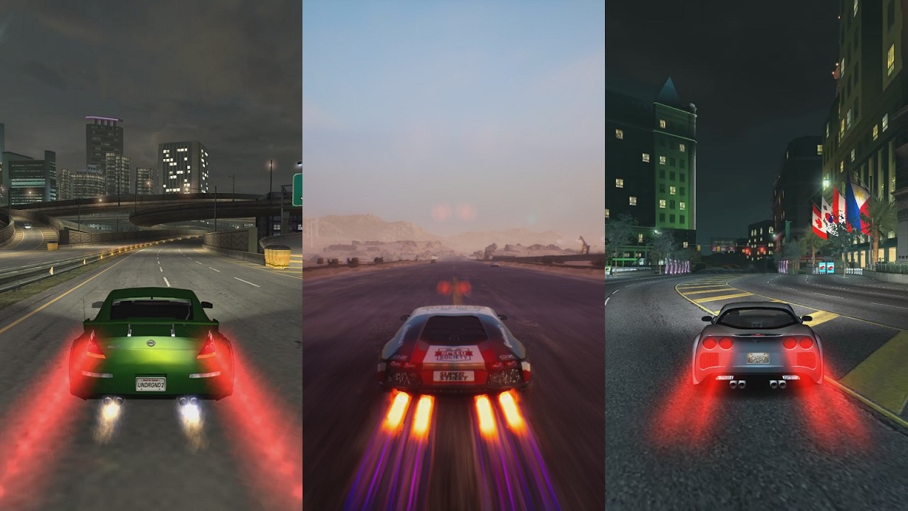 Nitrous in 30 different racing games (NFS, Flatout, Juiced, The Crew and more)