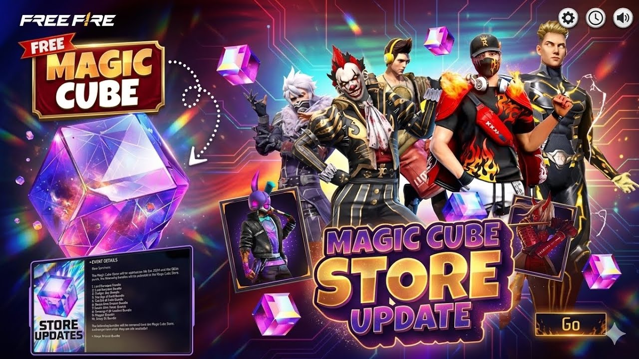 FREE FIRE OB53 UPDATE: NEW MAGIC CUBE BUNDLES 🔥 LOL EMOTE RETURN DATE