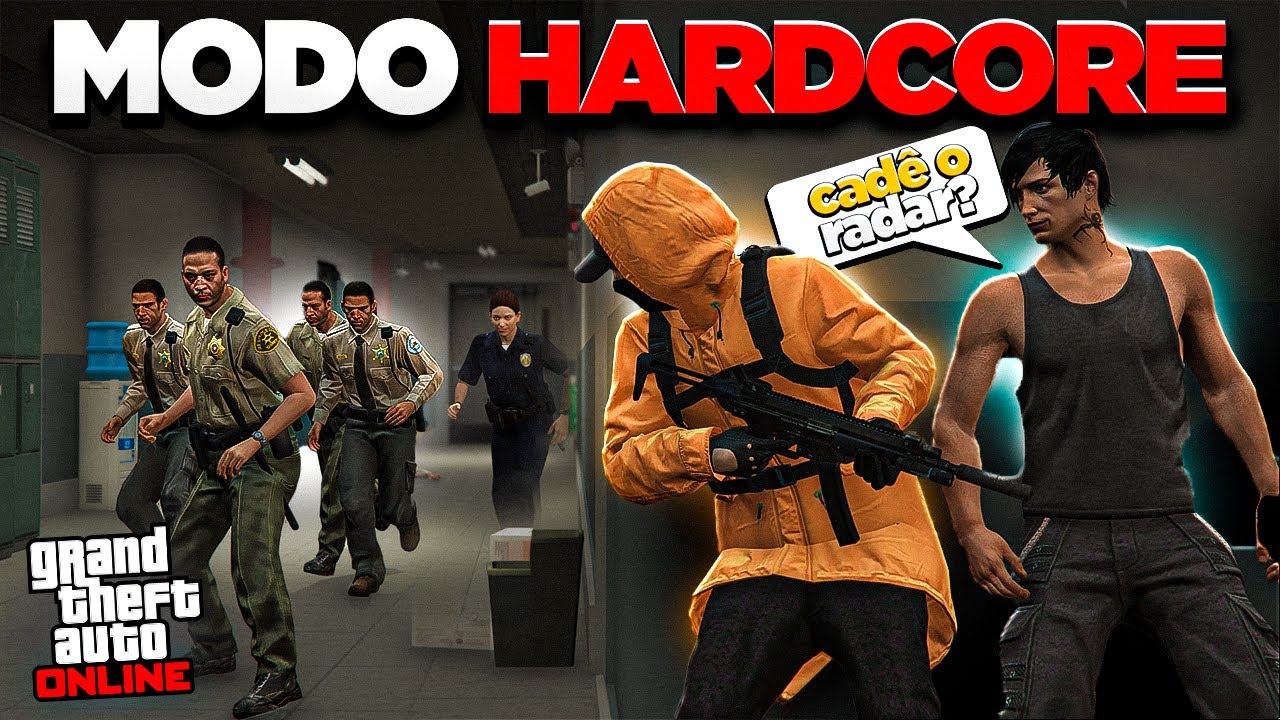 JOGANDO no MODO HARDCORE SEM VER NINGUÉM no GTA 5 Online!