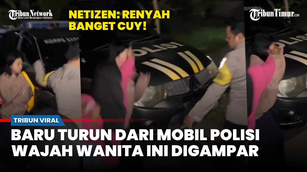 VIRAL Detik-detik Wanita Ini Diberi Salam Olahraga saat Baru Turun dari Mobil Polisi