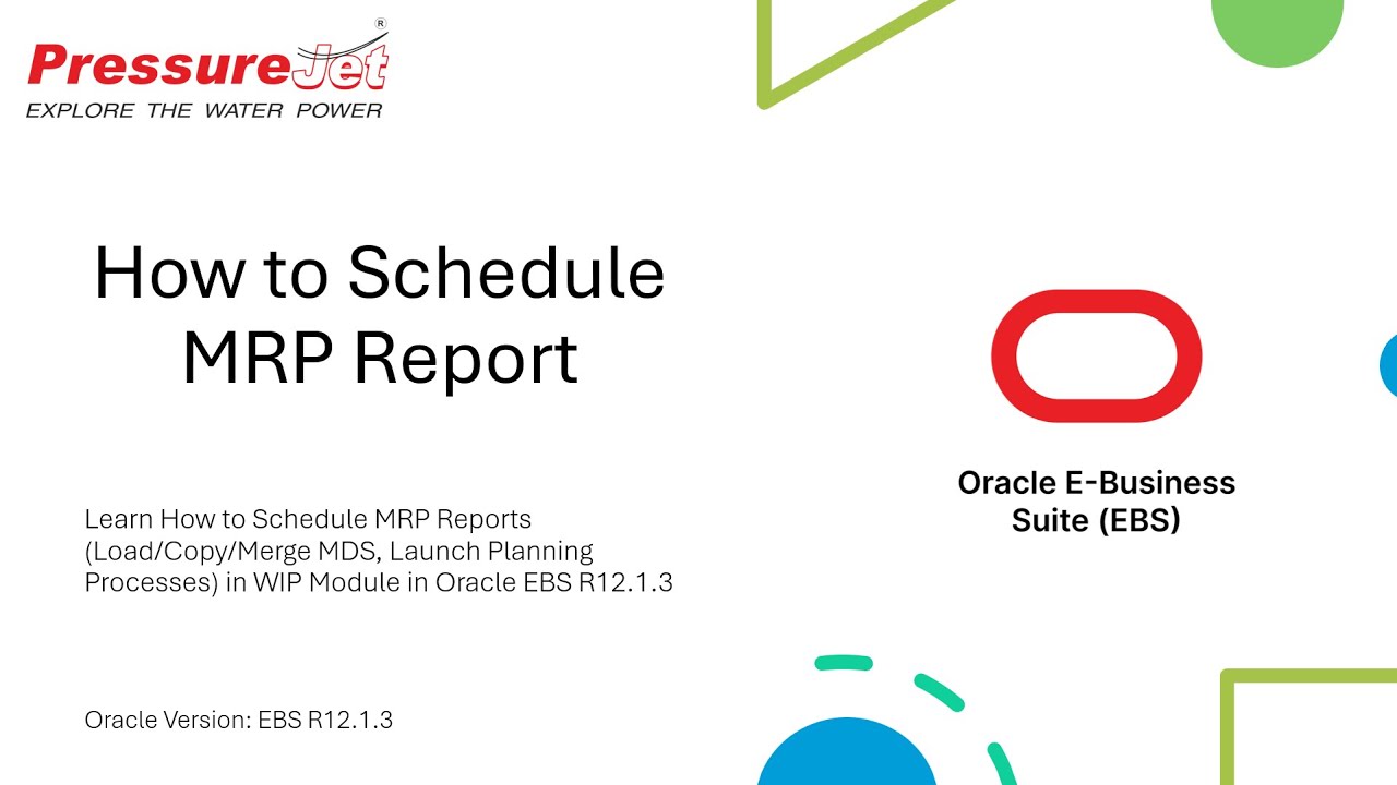 How to Schedule MRP Report | Oracle EBS R12